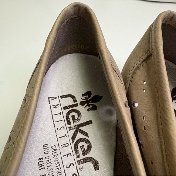 Rieker Women’s EU 38 Tan Flats Moccasin-Style Loafers Soft Leather Anti-Stress - Picture 7 of 10